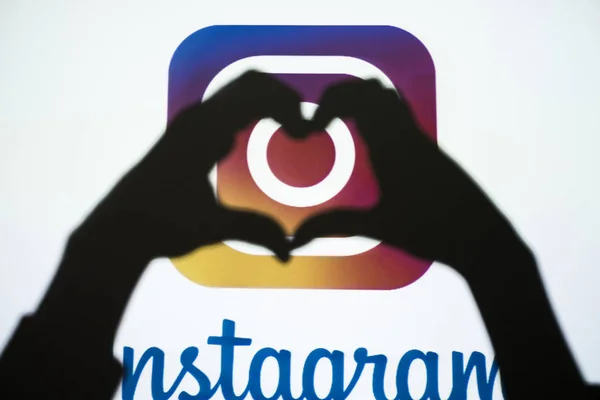 Instagram compartilhamento de fotos de rede social online — Fotografia de Stock