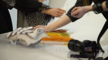 sahne arkası photoshoot ayarı hazırlık çalışması