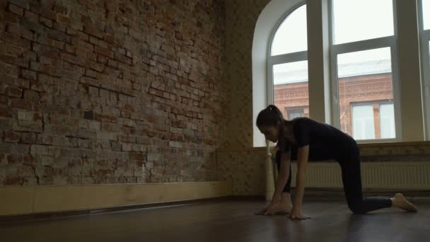 Sport fitness gymnast träning rutin träning — Stockvideo