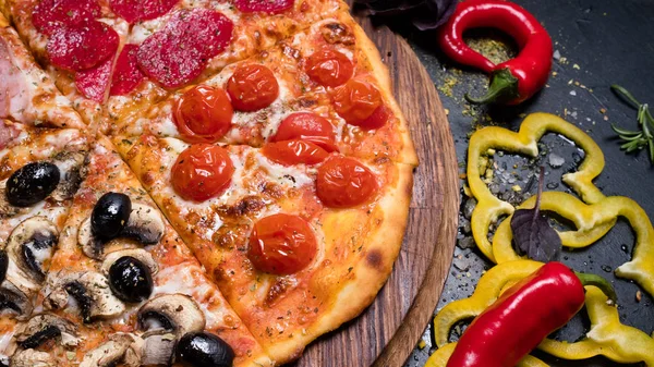 italian cuisine meal pizza food quattro stagioni