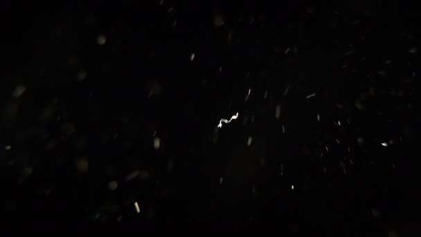 Рух частинок пилу боке розмитий ефект шторму — стокове відео
