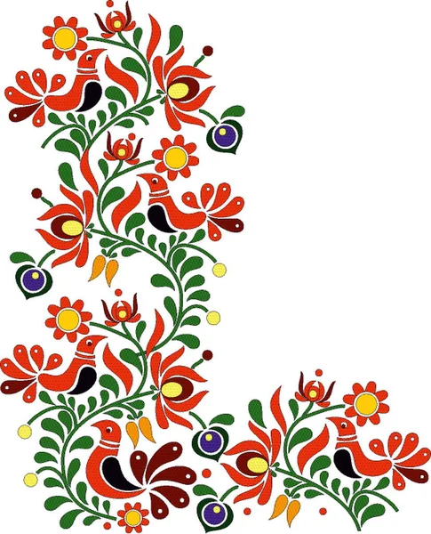 Hongaarse mooie folk art — Stockvector