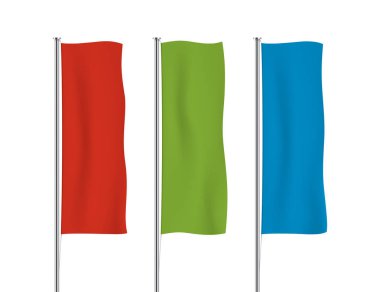 Renkli dikey afiş bayrak şablonları vektör.