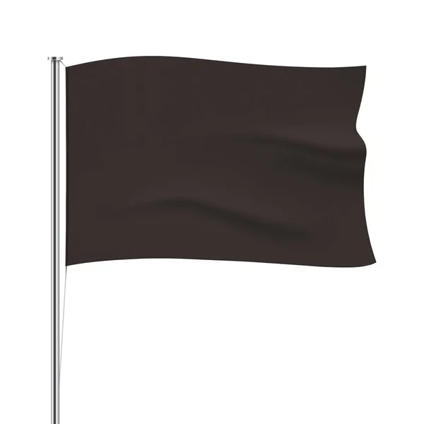 Waving black flag template. — Stock Vector