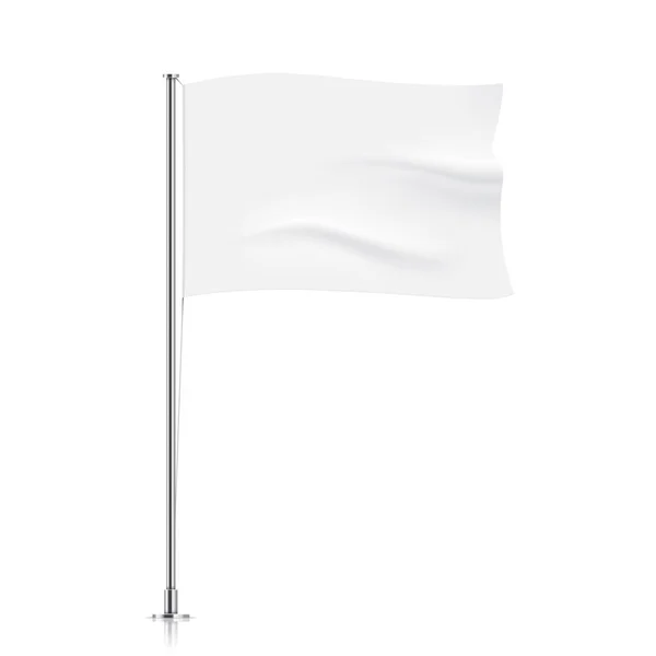 Schwenken weiße Flagge Vorlage. — Stockvektor