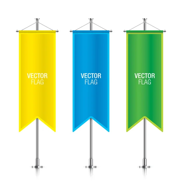 Färgglada vertikal vektor banner flagga mallar. — Stock vektor