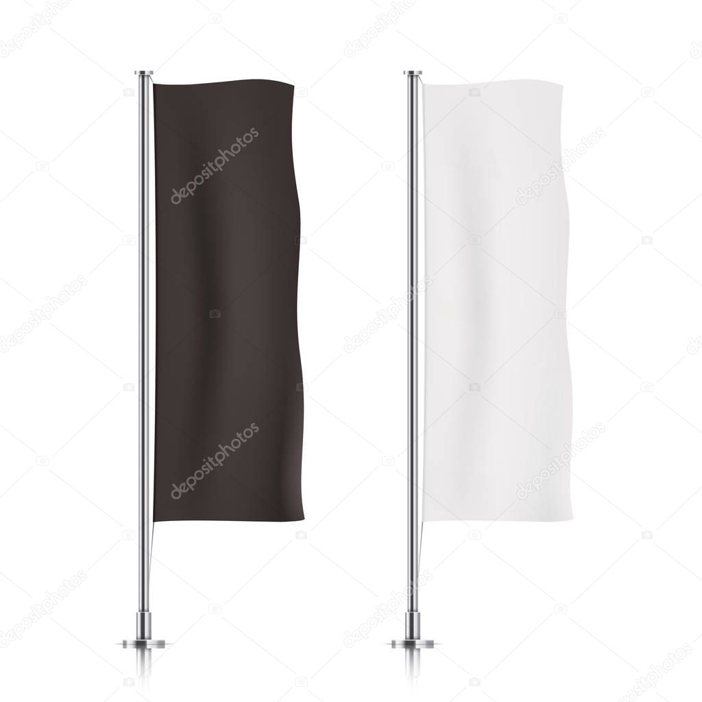 Black and white vertical flag templates.