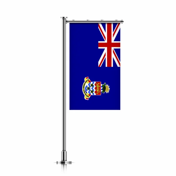 Флаг Каймановых островов висит на шесте . — стоковый вектор