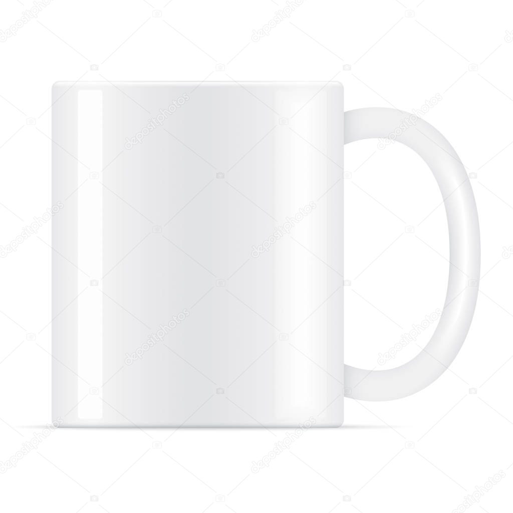 white vector coffee mug