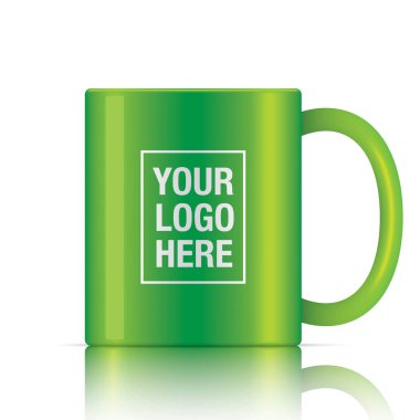 Vektör kahve kupa yeşil