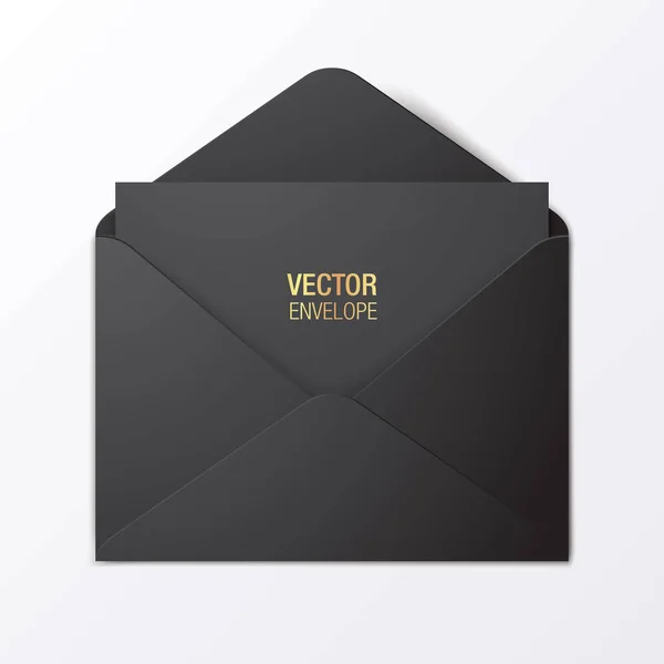 Black vector envelope template. Royalty Free Stock Illustrations