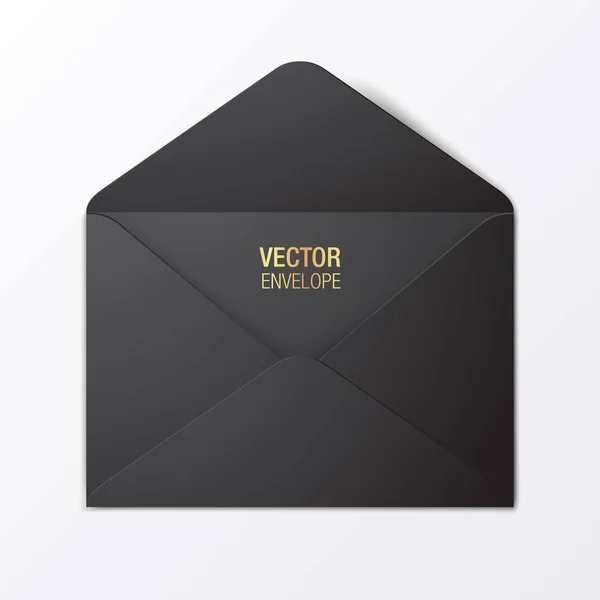 Black vector envelope template. Vector Graphics