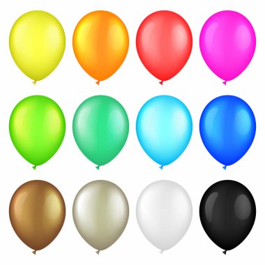 Renkli vektör balonları