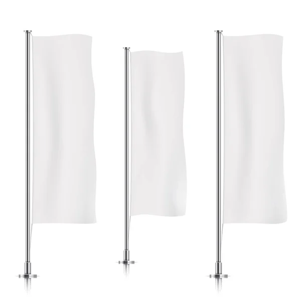 Λευκό κατακόρυφοs σημαία σημαία πρότυπα. — Διανυσματικό Αρχείο