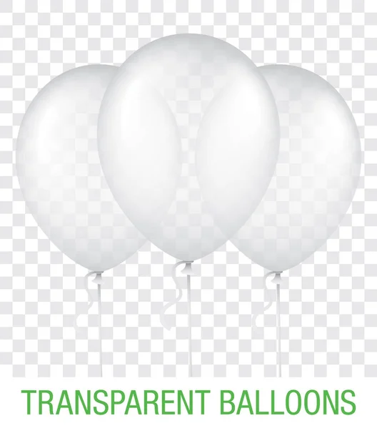 Şeffaf mavi vektör balonlar.