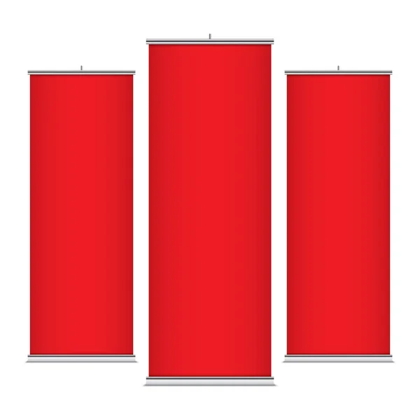 Piros függőleges banner sablonok. — Stock Vector