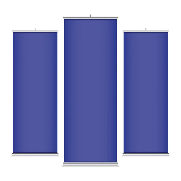 Modelos de banner vertical azul . —  Vetores de Stock