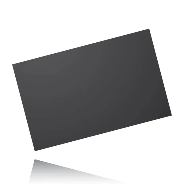 Tarjeta negra aislada sobre fondo blanco — Vector de stock