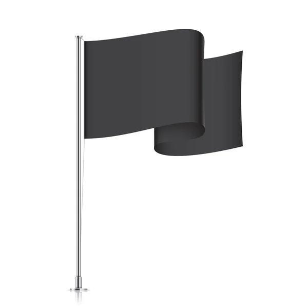 Schwenken schwarze Flagge Vektor-Vorlage. — Stockvektor