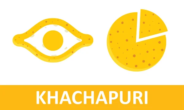 Khachapuri vektor ilustrasi - Stok Vektor