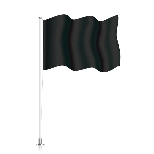 Μαύρη σημαία σε μεταλλικό πόλο. — Διανυσματικό Αρχείο