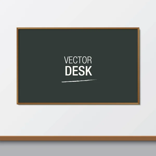 Blackboard hanging on the classroom wall. — Stock Vector