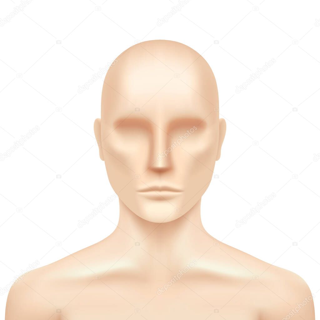 Vector human model isolated o a white background.
