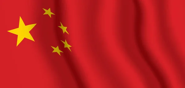 Векторный флаг Китая. — стоковый вектор