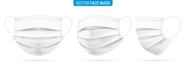 Illustration vectorielle de masque facial chirurgical . — Image vectorielle