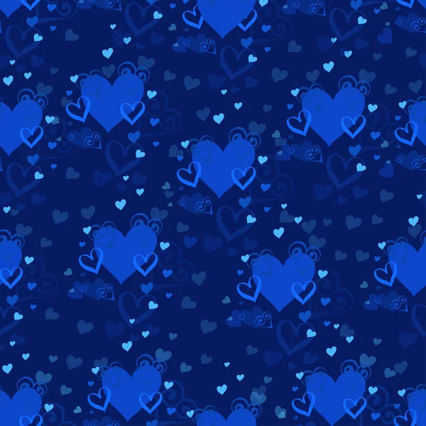 Vector seamless texture with hearts pattern. Valentine's Day. Love. — Stock Vector