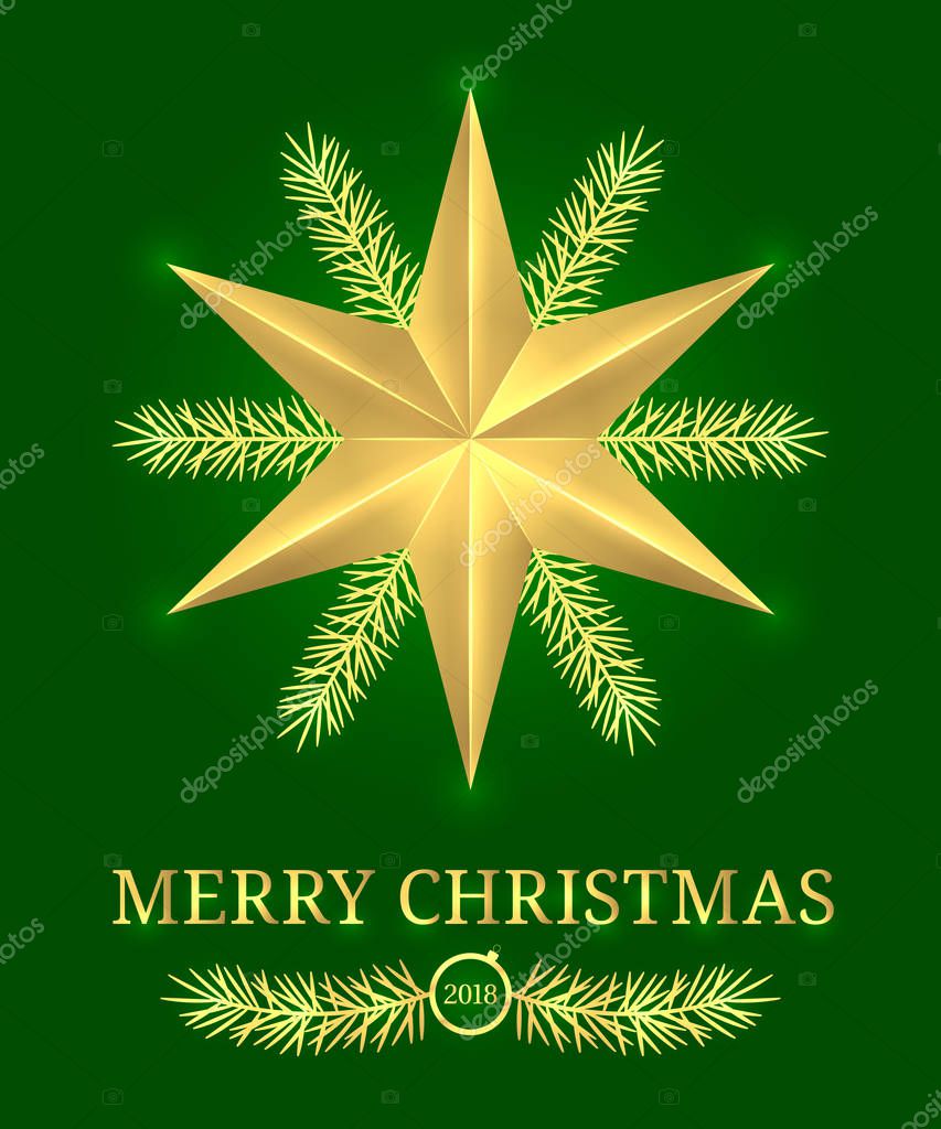 Frohe Weihnachten 2018. Vektor Weihnachtsbanner — Stockvektor