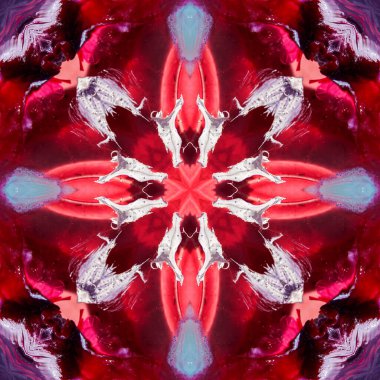 Soyut kaleydoskop arkaplanı. Güzel çok renkli kaleydoskop dokusu.