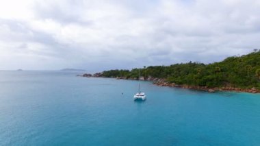 Anse Lazio Beach, Praslin Adası, Seyşeller 6 havadan görünümü