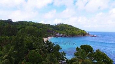 Anse Takamaka Körfezi 1, ada Mahe, Seyşel Adaları Hava Panoraması