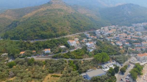 Aerial View Of Mountains, Montenegro, Budva Riviera 1 — Stock Video