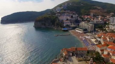 Budva Old Town Beach, Karadağ 2 havadan görünümü