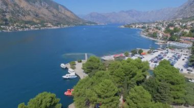 Boka Kotorska Bay, Kotor, Karadağ 1 havadan görünümü