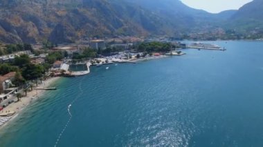 Boka Kotorska Bay, Kotor, Karadağ 3 havadan görünümü