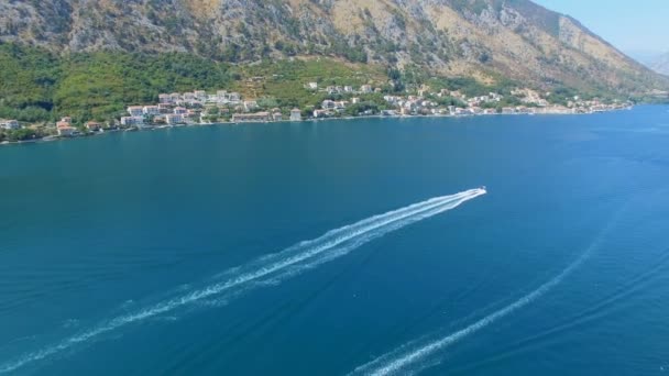 Vue Aérienne Masse Des Montagnes Kotor Boka Kotorska Monténégro — Video