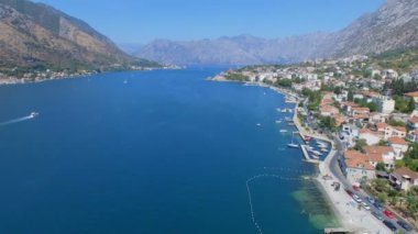 Boka Kotorska Bay, Kotor, Karadağ 5 havadan görünümü