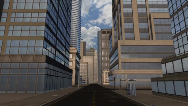 白天空荡荡的被遗弃的城市街道 — 图库视频影像