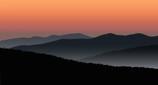 Panorama delle montagne . — Vettoriale Stock