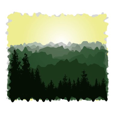  dağların Panoraması.