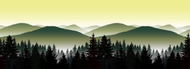 Panorama of mountains. clipart