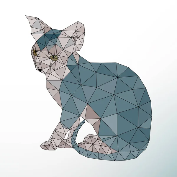 Дизайн полігональних. Кішка . — стоковий вектор