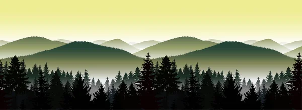 Panorama of mountains. — Stock Vector