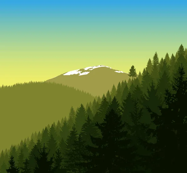Panorama des montagnes . — Image vectorielle