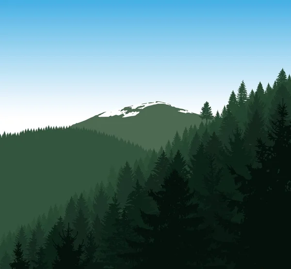 Panorama de montañas — Vector de stock