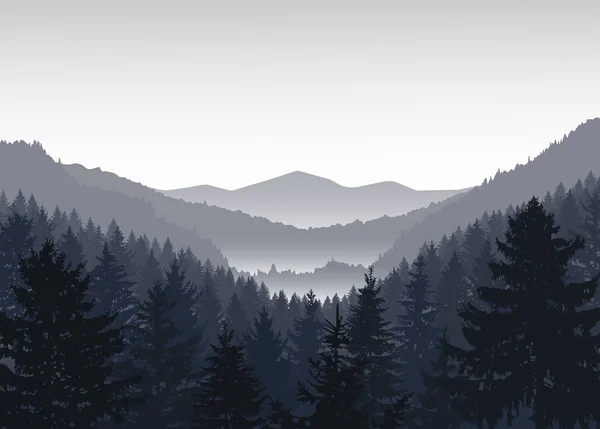 dağların Panoraması. 