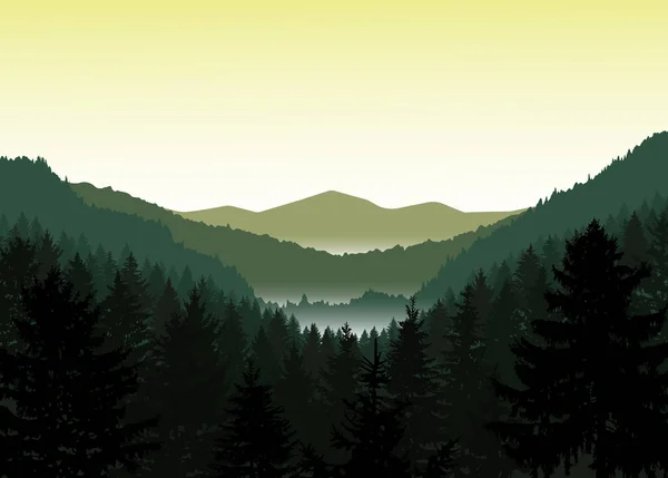 dağların Panoraması. 